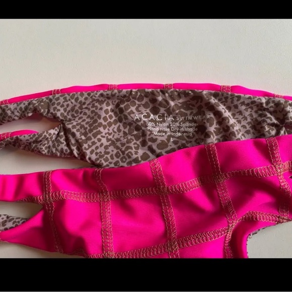 Acacia Swimwear Stitched Baldwin bottoms in color “Guava Pop”. Size Large - Picture 2 of 4